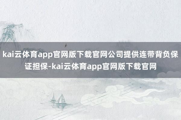 kai云体育app官网版下载官网公司提供连带背负保证担保-kai云体育app官网版下载官网